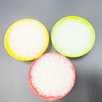 पॉलीएथर आधारित पारदर्शी एंटी स्टैटिक टीपीयू ग्रेन्युल जो उच्च आंसू शक्ति तन्यता गुण और औद्योगिक के लिए बेहतर तह प्रदर्शन प्रदान करते हैं